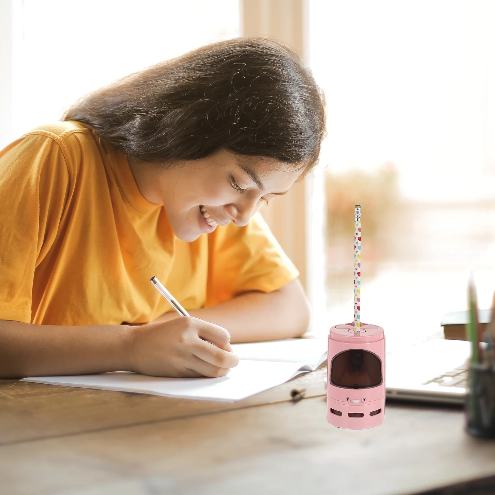 Electric Pencil Sharpener Dust Catcher Compact Travel Size Bright Color ABS Construction Kids Stationery Student Supplies
Electric Pencil Sharpener Dust Catcher Compact Travel Size Bright Color ABS Construction Kids Stationery Student Supplies