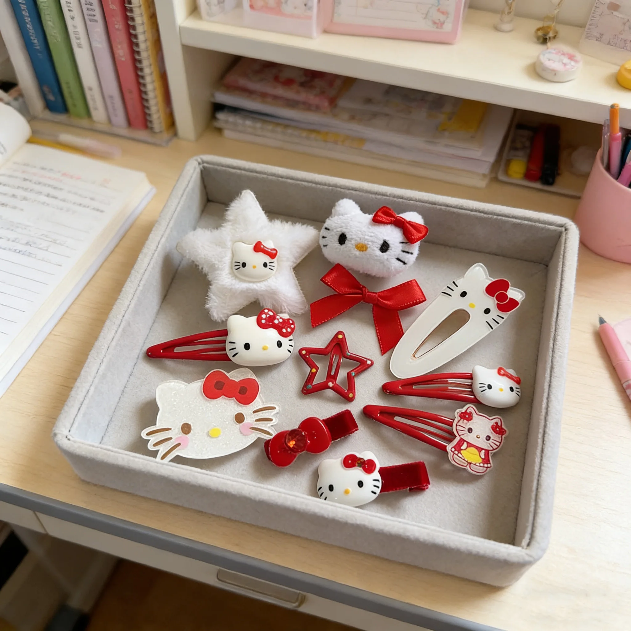 Очаровательный набор аксессуаров для волос Hello Kitty: милые заколки-зажимы, заколки для челки, симпатичные мультяшные заколки, отличный подарок для подруги.
Очаровательный набор аксессуаров для волос Hello Kitty: милые заколки-зажимы, заколки для челки, симпатичные мультяшные заколки, отличный подарок для подруги.