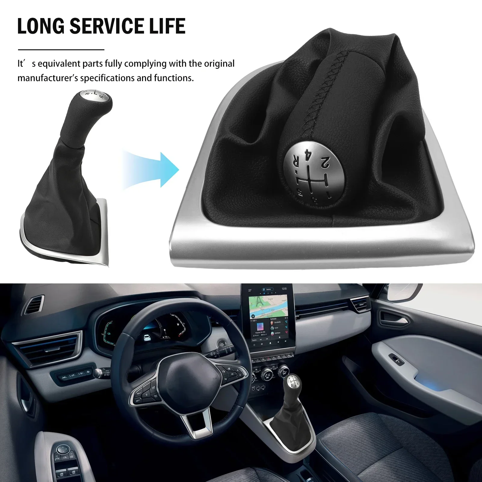 5 Speed Gear Shift Knob Manual Stick Head Shifter Lever Handle Compatible with Renault Clio IV 2012-2020
5 Speed Gear Shift Knob Manual Stick Head Shifter Lever Handle Compatible with Renault Clio IV 2012-2020