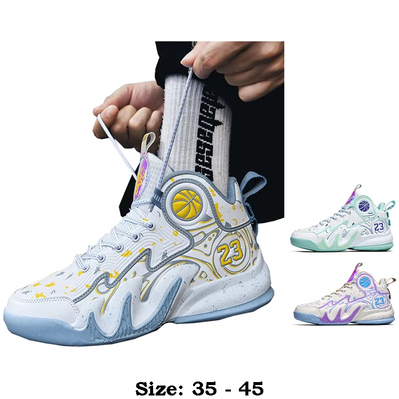Высококачественная повседневная кожаная спортивная обувь с принтом для мужчин, новинка 2025 года, размер 35, 45, уличные баскетбольные кроссовки для бега, серо-фиолетовые
Высококачественная повседневная кожаная спортивная обувь с принтом для мужчин, новинка 2025 года, размер 35, 45, уличные баскетбольные кроссовки для бега, серо-фиолетовые