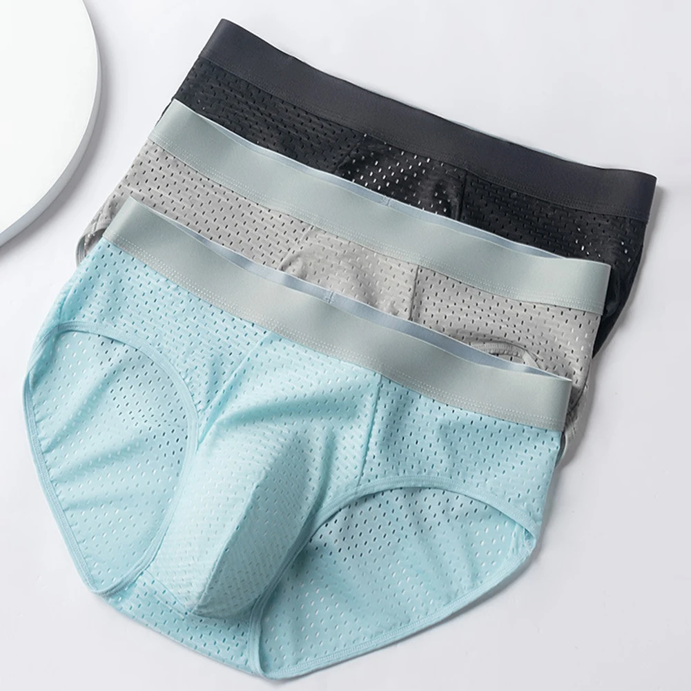 Men Mesh Breathable Ice Silk Briefs Underwear Male Thin Panties Quick Drying Comfortable Sexy Underpants
Men Mesh Breathable Ice Silk Briefs Underwear Male Thin Panties Quick Drying Comfortable Sexy Underpants