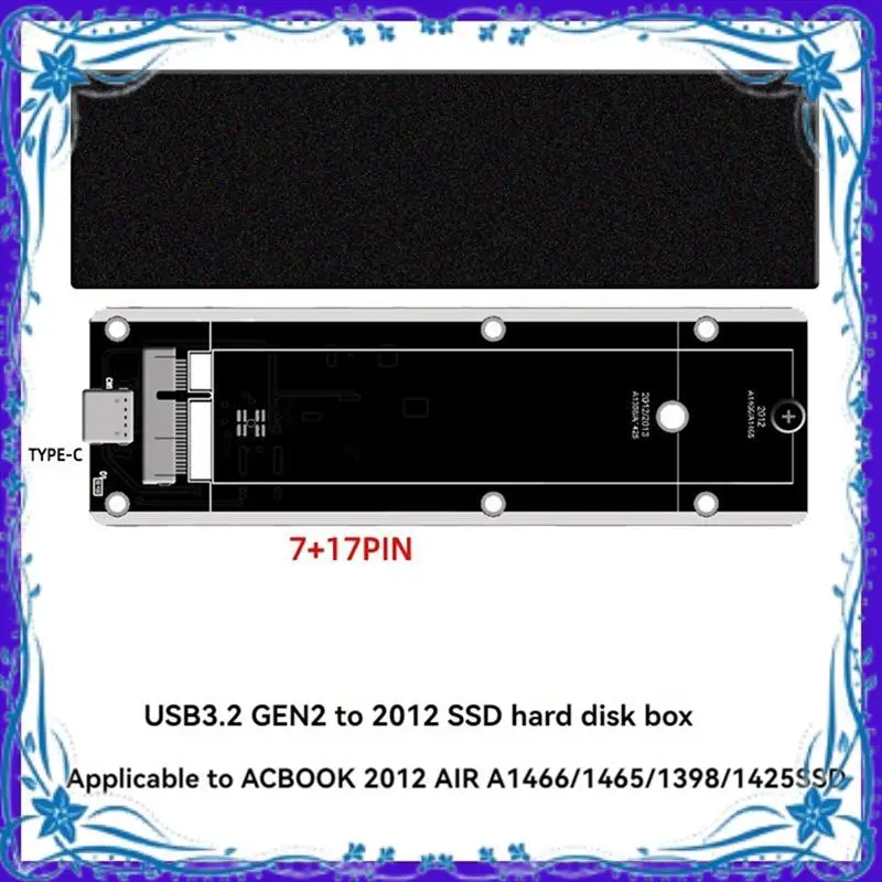 Для 2012 Air A1425 A1398 A1465 A1466 SSD-корпус USB3.2 GEN2 6 Гбит/с M.2 SATA SSD-корпус SSD
Для 2012 Air A1425 A1398 A1465 A1466 SSD-корпус USB3.2 GEN2 6 Гбит/с M.2 SATA SSD-корпус SSD