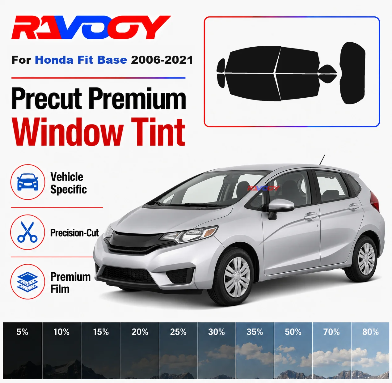 Premium Precut Window Tint Kit Front Rear Windows Rear Windshield For Honda Fit Base 2006-2021 Complete Set Nano Ceramic Film
Premium Precut Window Tint Kit Front Rear Windows Rear Windshield For Honda Fit Base 2006-2021 Complete Set Nano Ceramic Film
