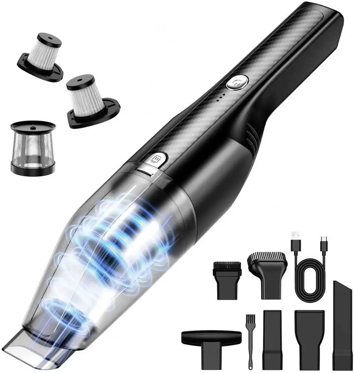 Cordless Handheld Vacuum with 11000Pa Suction, Lightweight, Type-C Charging, Multiple Accessories for Home and Car
Cordless Handheld Vacuum with 11000Pa Suction, Lightweight, Type-C Charging, Multiple Accessories for Home and Car
