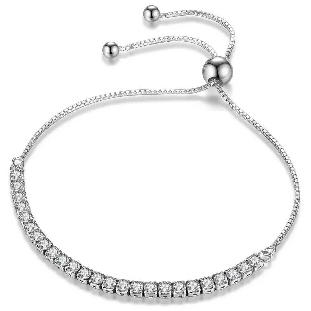 Chuangcheng Korean style shiny 925 sterling silver adjustable bangle zircon women tennis bracelet chains
Chuangcheng Korean style shiny 925 sterling silver adjustable bangle zircon women tennis bracelet chains