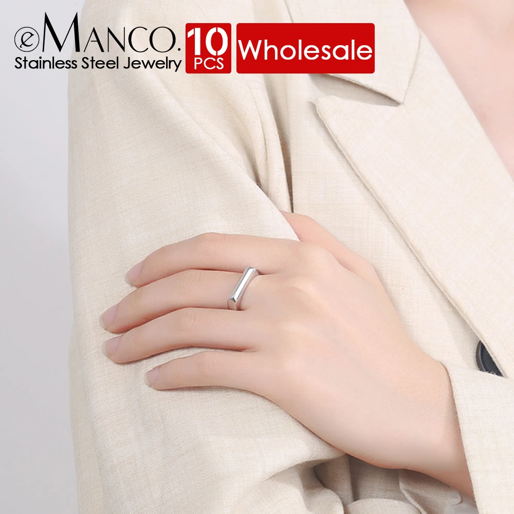 eManco 10PCS Smooth Punk Hip Hop Stainless Steel Ring For Women Men Gold Color Custom Jewelry Statement piece Wholesale Direct
eManco 10PCS Smooth Punk Hip Hop Stainless Steel Ring For Women Men Gold Color Custom Jewelry Statement piece Wholesale Direct