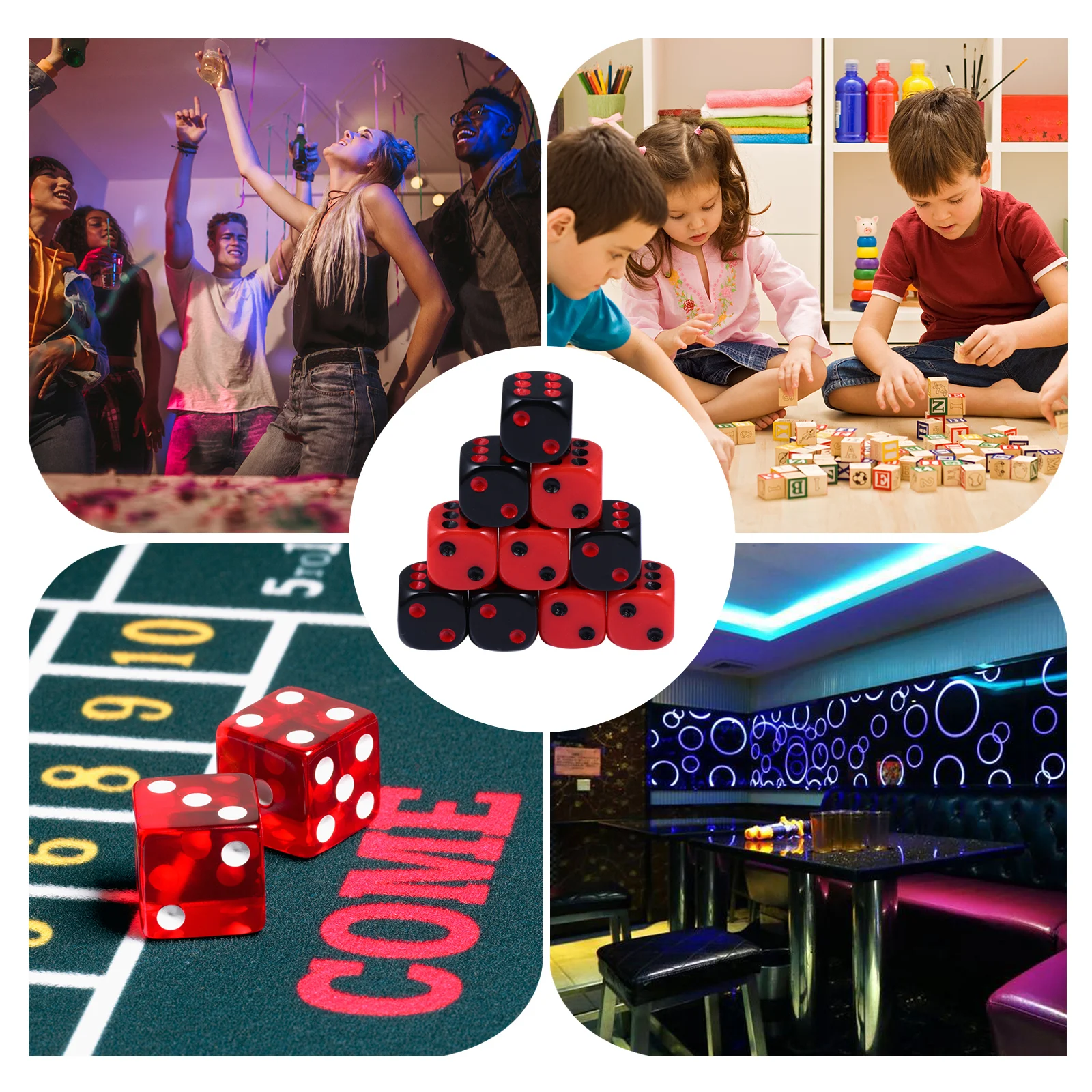 24 шт., акриловые однотонные 6-сторонние кубики с закругленными углами для бара, игровой набор, игровые принадлежности для вечеринок, твердые кубики
24 шт., акриловые однотонные 6-сторонние кубики с закругленными углами для бара, игровой набор, игровые принадлежности для вечеринок, твердые кубики