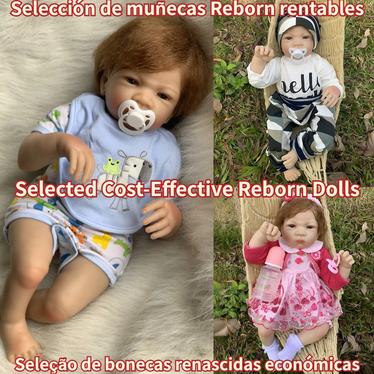 22 Inch DK137 Lifelike Bebe Newborn Baby Doll Handmade Soft Touch Reborn Toy With Rooted Hair
22 Inch DK137 Lifelike Bebe Newborn Baby Doll Handmade Soft Touch Reborn Toy With Rooted Hair