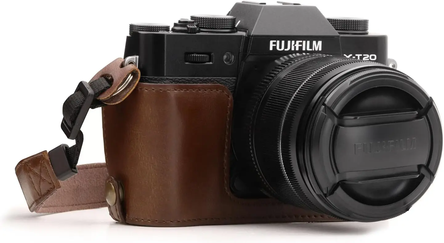 Ever Ready Leather Camera Half Case and Strap Compatible with Fujifilm X-T30, X-T20, X-T10
Ever Ready Leather Camera Half Case and Strap Compatible with Fujifilm X-T30, X-T20, X-T10
