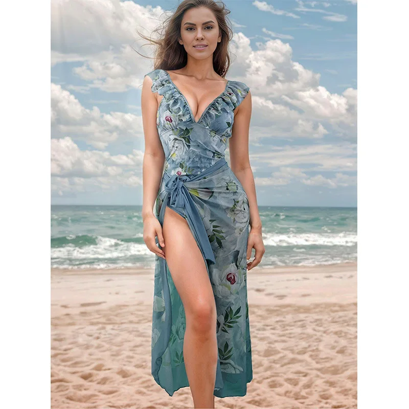 2025 European and American Sexy One- Swimsuit Two-Piece Set Hot-Selling New Ruffled Shoulder Strap Tight-Fitting Gather
2025 European and American Sexy One- Swimsuit Two-Piece Set Hot-Selling New Ruffled Shoulder Strap Tight-Fitting Gather