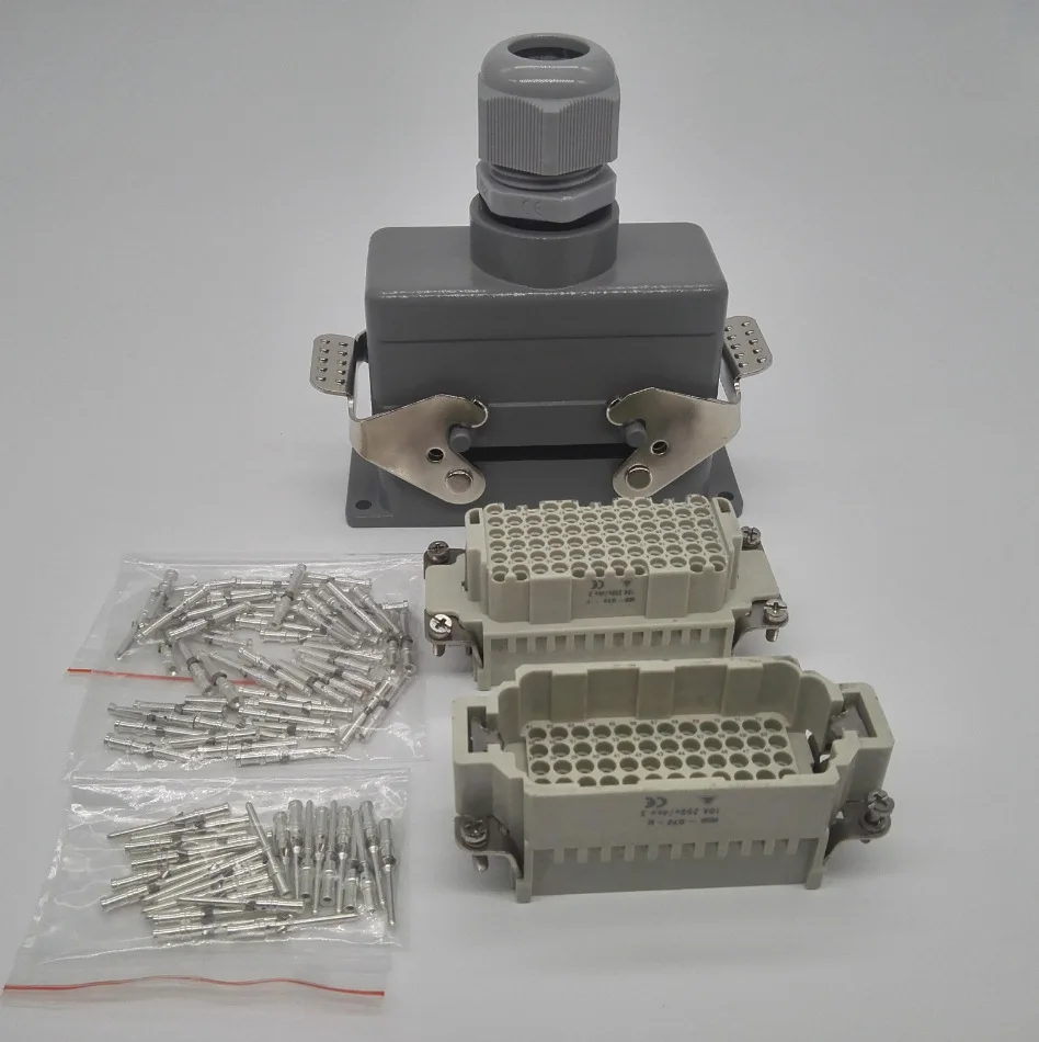 72 core heavy-duty connector rectangular aviation plug industrial waterproof connector HDC-HDD-072
72 core heavy-duty connector rectangular aviation plug industrial waterproof connector HDC-HDD-072
