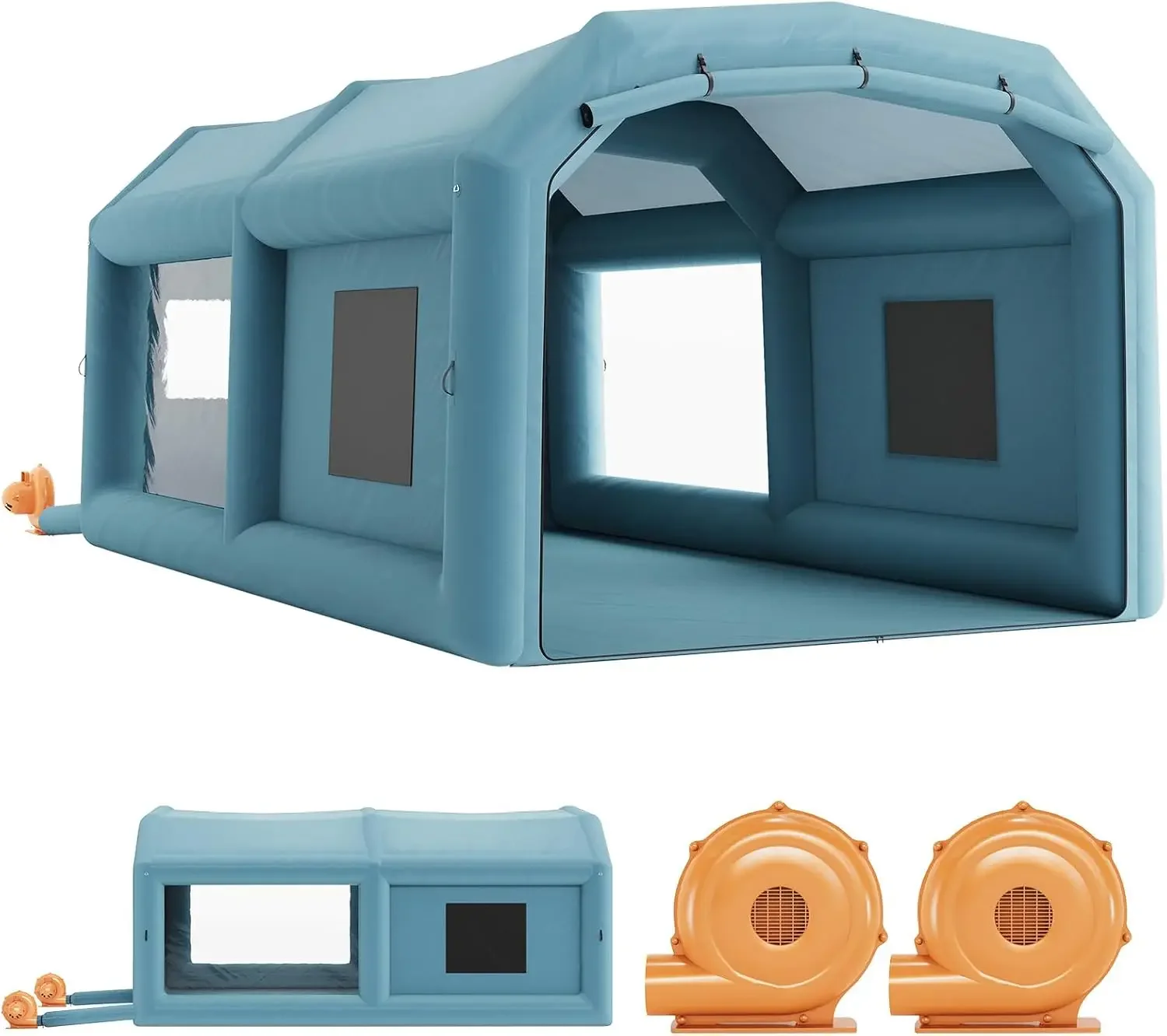 Inflatable Paint Booth, 20x11.5x9Ft Inflatable Spray Booth, 250W+550W High Powerful Blower Spray Booths Tent, Car Paint Tent Air
Inflatable Paint Booth, 20x11.5x9Ft Inflatable Spray Booth, 250W+550W High Powerful Blower Spray Booths Tent, Car Paint Tent Air