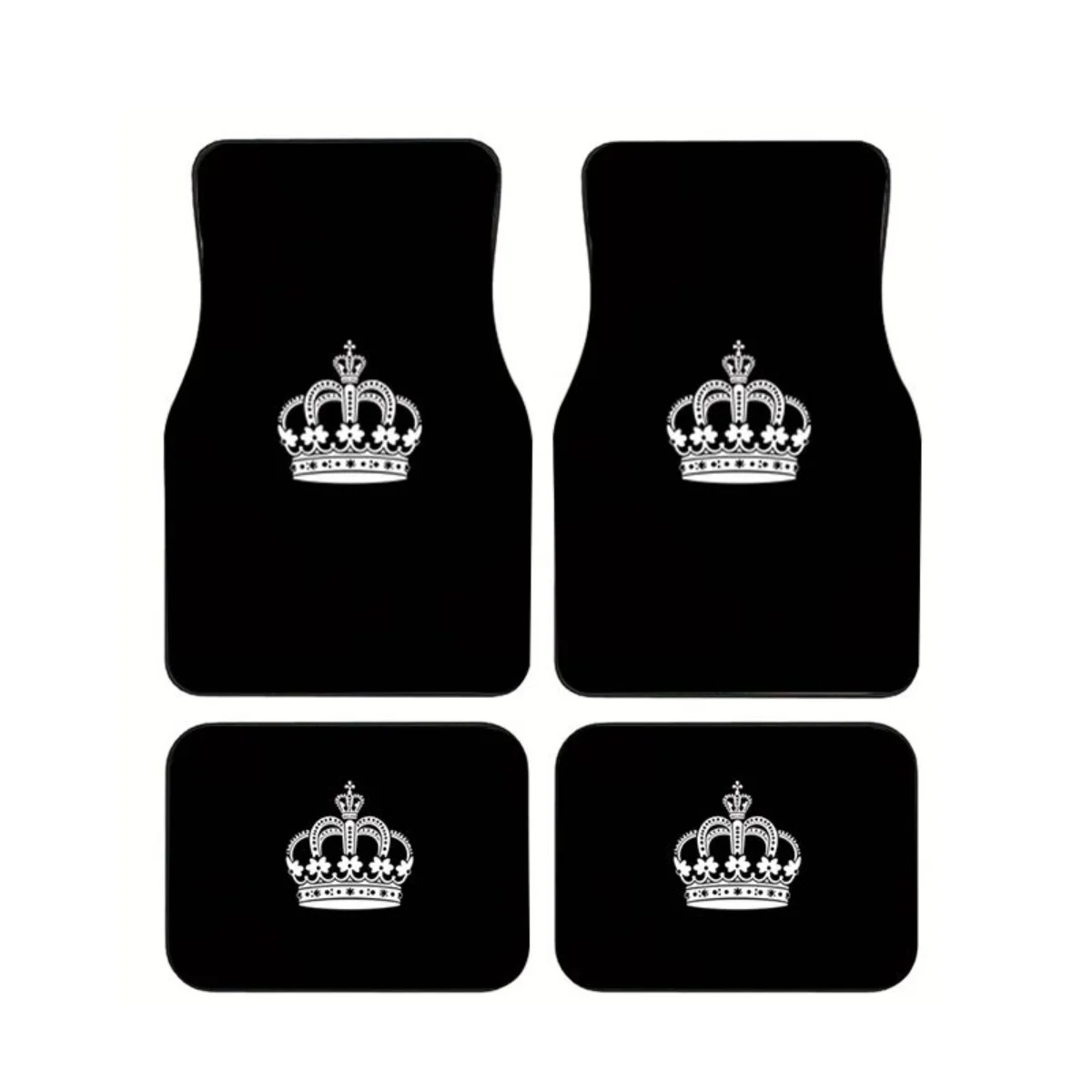 Black White Crown Print Car Floor Mat 4PCS Universal Custom Noble Style Non-slip Auto Foot Carpets Full Set Interior Accessories
Black White Crown Print Car Floor Mat 4PCS Universal Custom Noble Style Non-slip Auto Foot Carpets Full Set Interior Accessories