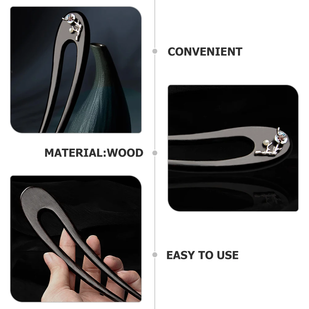 2PCS Ebony Wood Hairpins U Shaped Buns Accessories Wedding Party Stylish Forks for Women Thick Chinese Hair
2PCS Ebony Wood Hairpins U Shaped Buns Accessories Wedding Party Stylish Forks for Women Thick Chinese Hair