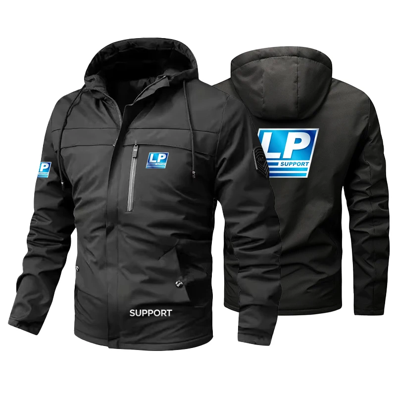 LP SUPPORT logo Men's Workwear Jacket Hooded Solid Windbreaker Autumn Spring Plus Size Loose Fashion Casual Travel Mountaineerin
LP SUPPORT logo Men's Workwear Jacket Hooded Solid Windbreaker Autumn Spring Plus Size Loose Fashion Casual Travel Mountaineerin
