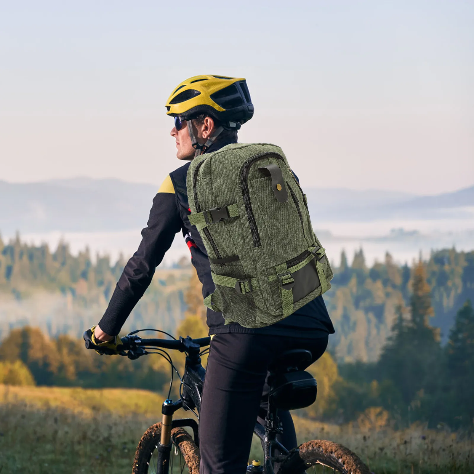 Green Rucksack Large Capacity Canvas Backpack Travel Casual Canvas Satchel Durable Backpack Multifunction Student School Bag
Green Rucksack Large Capacity Canvas Backpack Travel Casual Canvas Satchel Durable Backpack Multifunction Student School Bag