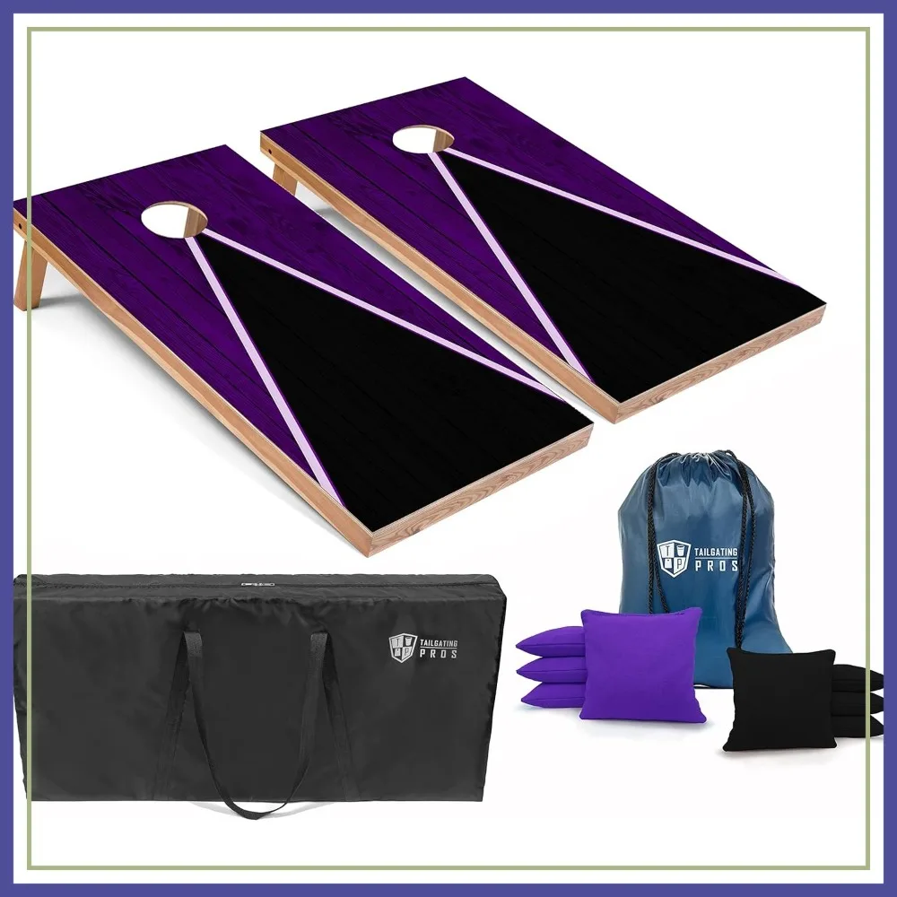 Lightweight Cornhole Game Set - 4x2ft Pyramid Boards, 8 Bags & Carrying Case for Tailgating Pros
Lightweight Cornhole Game Set - 4x2ft Pyramid Boards, 8 Bags & Carrying Case for Tailgating Pros