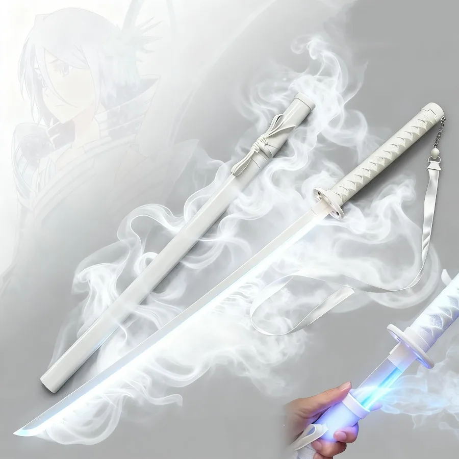 40-дюймовый светящийся LED-меч Vapour Rukia Katana, аниме-костюм Блич, оригинальная японская катана, самурайский световой меч, игрушка-подарок
40-дюймовый светящийся LED-меч Vapour Rukia Katana, аниме-костюм Блич, оригинальная японская катана, самурайский световой меч, игрушка-подарок