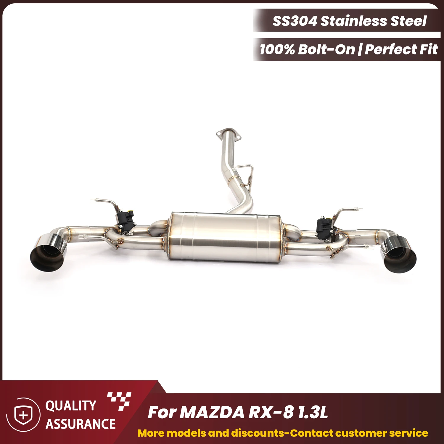 ECCF Valvetronic Exhaust Catback Exhaust for MAZDA RX-8 1.3L Aggressive Exhaust Sound Performance Upgrade Easy Installation
ECCF Valvetronic Exhaust Catback Exhaust for MAZDA RX-8 1.3L Aggressive Exhaust Sound Performance Upgrade Easy Installation