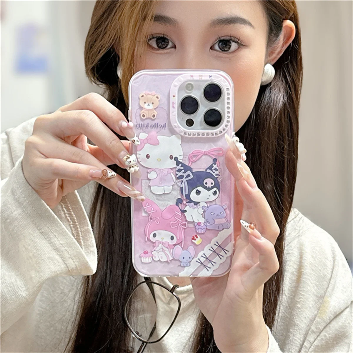 Fashion Cute Sanrio Kuromi Phone Case For iPhone 16 Pro 15 14 Pro Max Back Cover Kawaii Cartoon Protective Cases
Fashion Cute Sanrio Kuromi Phone Case For iPhone 16 Pro 15 14 Pro Max Back Cover Kawaii Cartoon Protective Cases