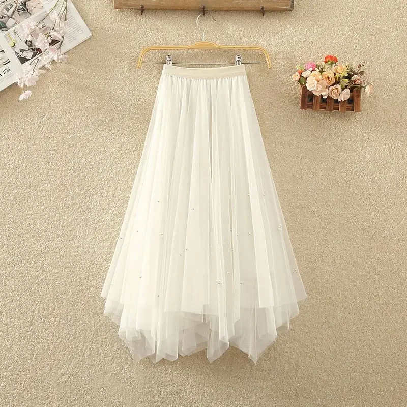 New Mesh Gauze Pleated A-line Skirt Kawaii Dance Dress for Women in Summer High Waisted Medium Length Sheer Skirt for Women P733
New Mesh Gauze Pleated A-line Skirt Kawaii Dance Dress for Women in Summer High Waisted Medium Length Sheer Skirt for Women P733