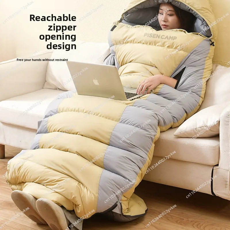 Down outdoor camping sleeping bag office. Play games
Down outdoor camping sleeping bag office. Play games
