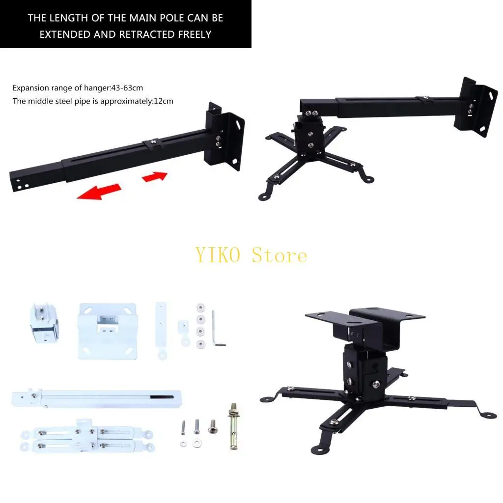 K32C Projector Mounting Bracket with Cable Management, 43-65cm Projector Ceiling Mount Wall Bracket, 15kg Weight Bracket
K32C Projector Mounting Bracket with Cable Management, 43-65cm Projector Ceiling Mount Wall Bracket, 15kg Weight Bracket