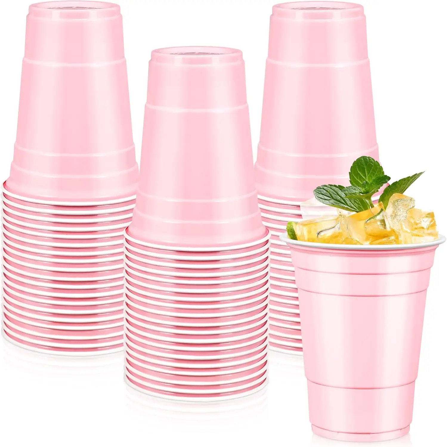 50 Light Pink 16 oz Disposable Plastic Cups for Birthday Party, Baby Shower, Easter, Mother's Day
50 Light Pink 16 oz Disposable Plastic Cups for Birthday Party, Baby Shower, Easter, Mother's Day
