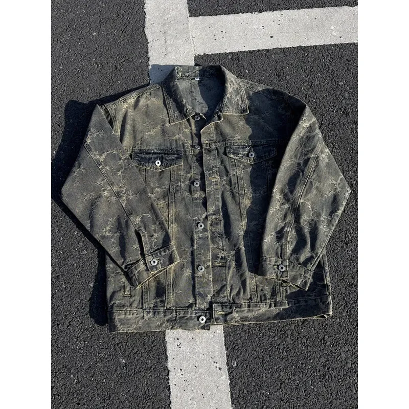 2025 2025 Retro Jacket Men Spring Punk Leaf Graphic Print Denim Jackets Hip Hop Streetwear Oversized Gothic Jeans Coats
2025 2025 Retro Jacket Men Spring Punk Leaf Graphic Print Denim Jackets Hip Hop Streetwear Oversized Gothic Jeans Coats