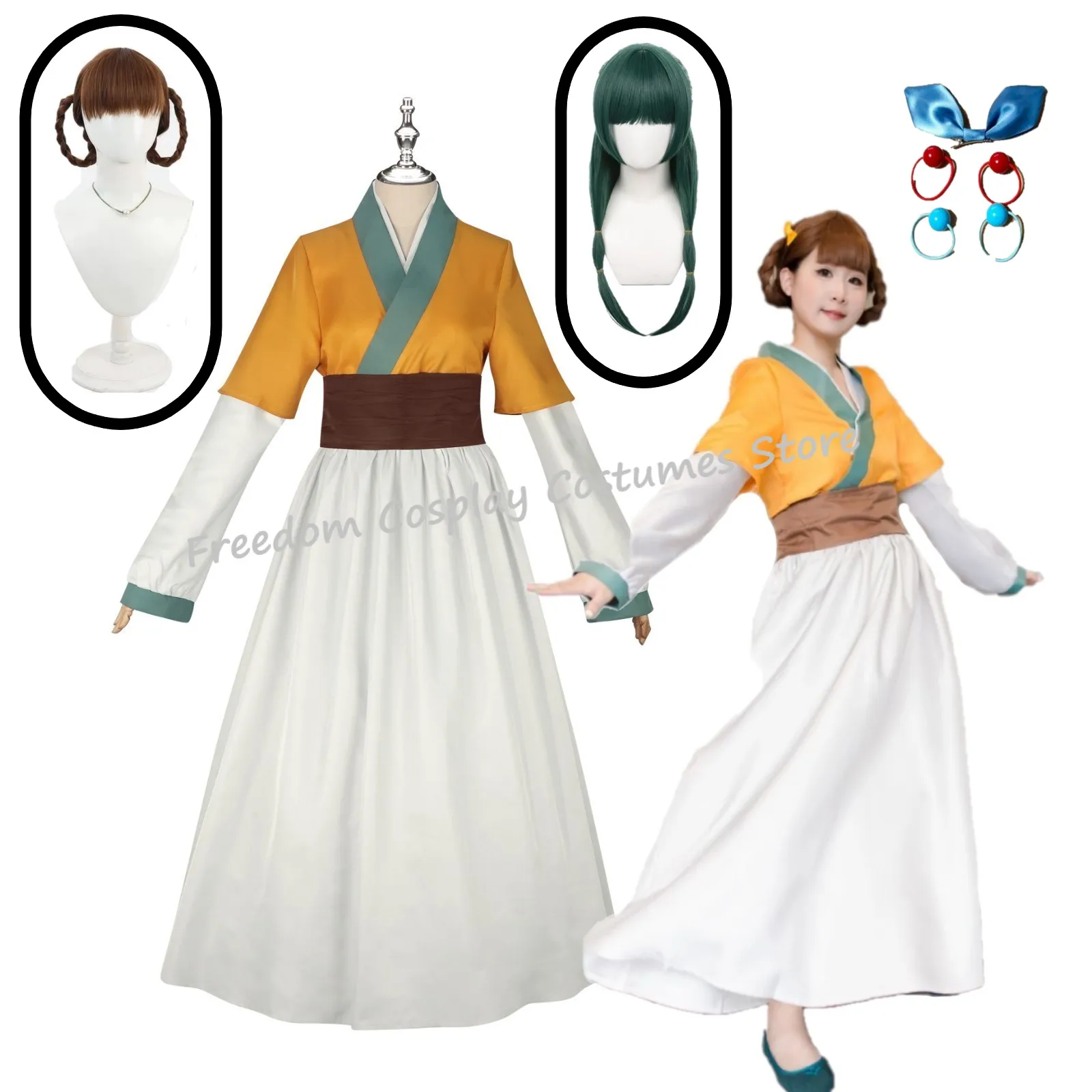 Anime The Apothecary Diaries palace maid Maomao Cosplay Costume wig Hanfu Xiaolan Cosplay Kimono Tops Skirts Set wig Halloween
Anime The Apothecary Diaries palace maid Maomao Cosplay Costume wig Hanfu Xiaolan Cosplay Kimono Tops Skirts Set wig Halloween