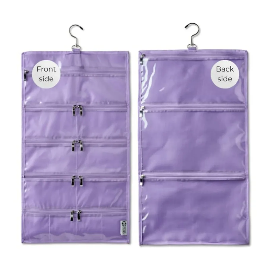 On-The-Go Organizer, 14 Clear Vinyl Pockets, Hanging Travel Case for Makeup and Accessories, 13.5 x 24 Inch
On-The-Go Organizer, 14 Clear Vinyl Pockets, Hanging Travel Case for Makeup and Accessories, 13.5 x 24 Inch