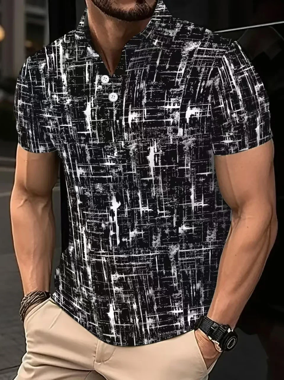 Men's POLO shirt, a new summer fashion item, is a digital printed daily casual and comfortable short-sleeved shirt with a collar
Men's POLO shirt, a new summer fashion item, is a digital printed daily casual and comfortable short-sleeved shirt with a collar
