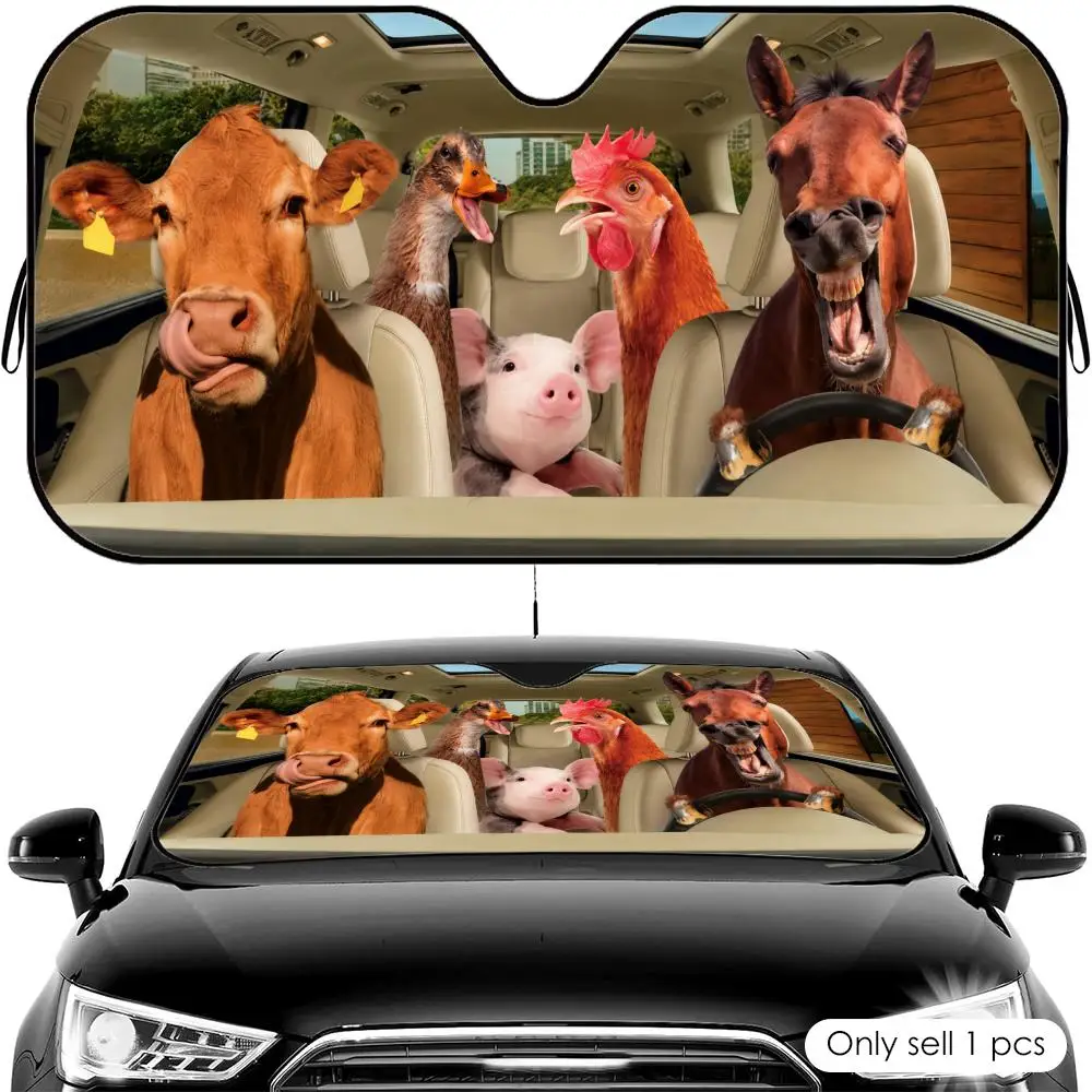 Funny Animals Sun Visor Car Windshield Sun Shade UV Protection Heat Insulation Cover Universal Sun Protector
Funny Animals Sun Visor Car Windshield Sun Shade UV Protection Heat Insulation Cover Universal Sun Protector