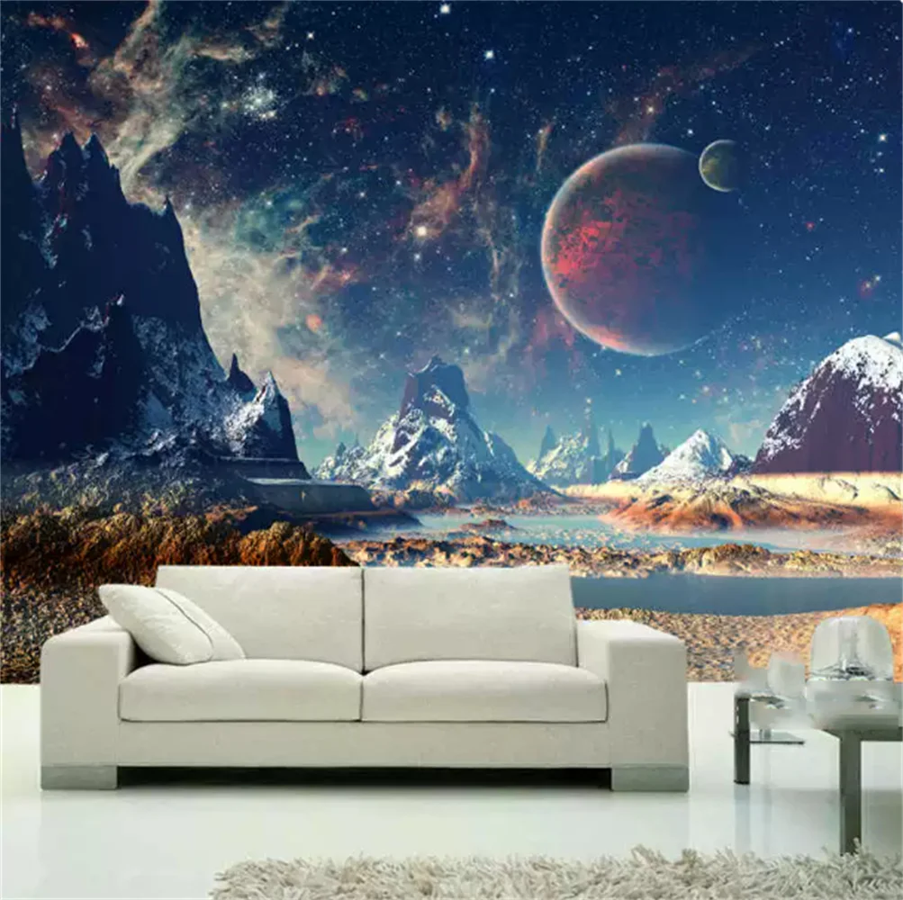Wallpaper customization 3D starry sky universe KTV planet astronaut meteorite wall cloth dreamy space ceiling mural
Wallpaper customization 3D starry sky universe KTV planet astronaut meteorite wall cloth dreamy space ceiling mural