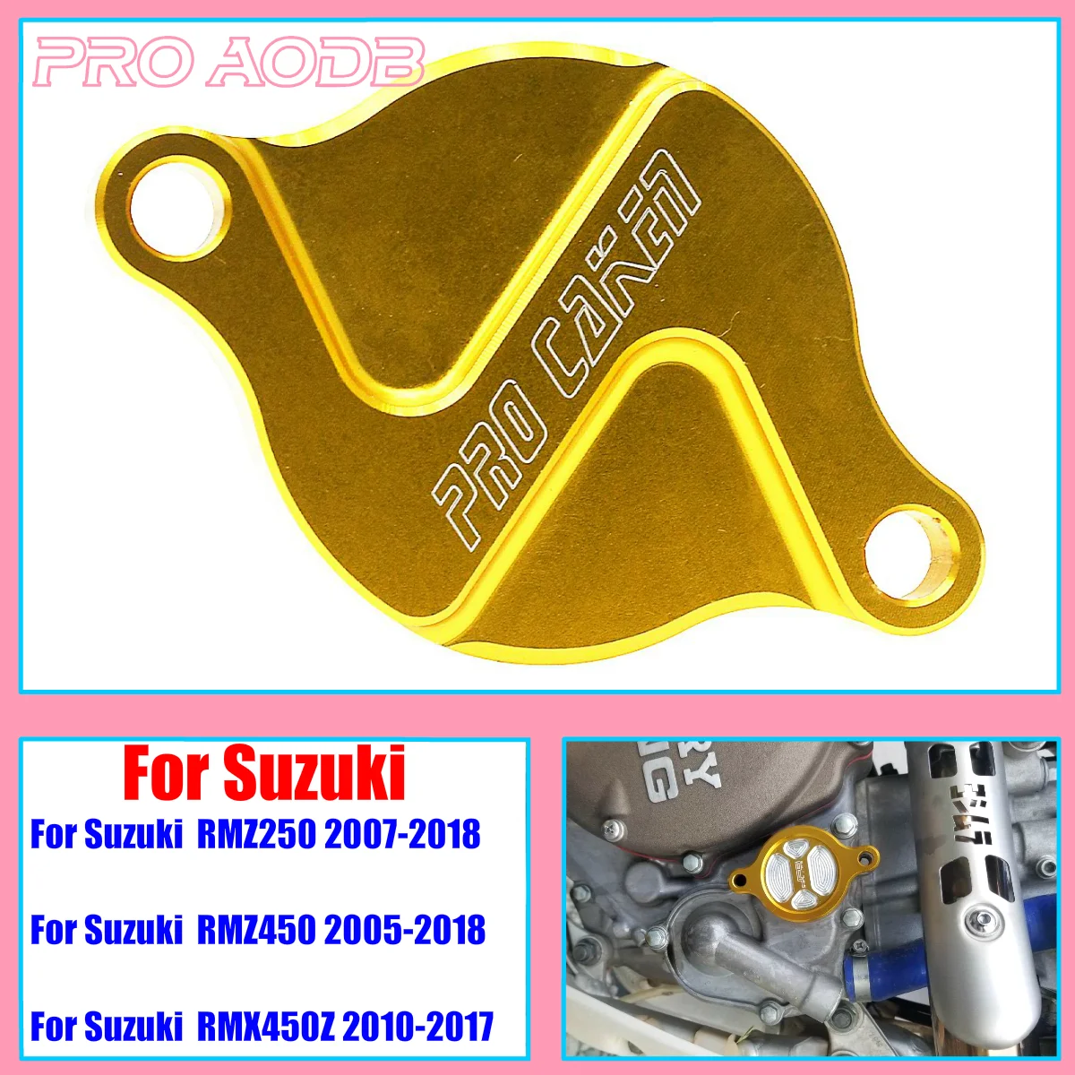 For SUZUKI RMZ 250 450 RMX450Z 2005 2006 2007-2017 2018 Endurance Motocross accessories CNC Aluminum Engine Oil Filter Cover Cap
For SUZUKI RMZ 250 450 RMX450Z 2005 2006 2007-2017 2018 Endurance Motocross accessories CNC Aluminum Engine Oil Filter Cover Cap
