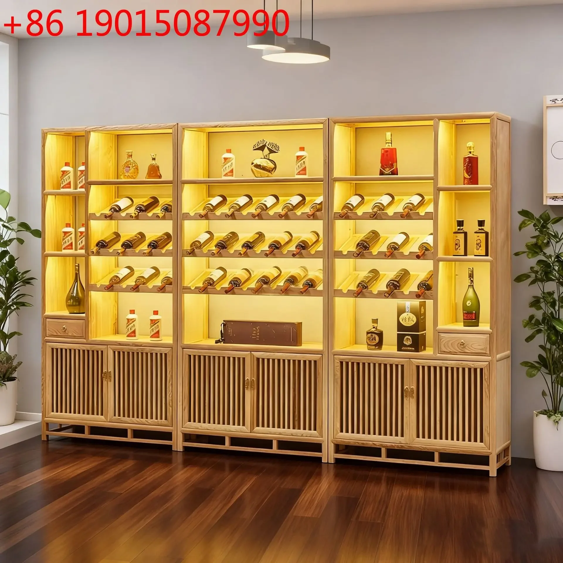 New Chinese-style combination wine rack ash wood solid wood red wine cabinet Bogu rack winery display rack
New Chinese-style combination wine rack ash wood solid wood red wine cabinet Bogu rack winery display rack
