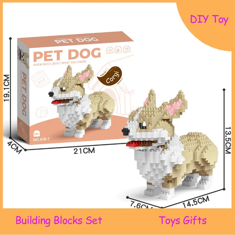 Corgi Building Blocks Toy Set Creative Assembly Model Cute Puppy Constructor Bricks Birthday Gifts
Corgi Building Blocks Toy Set Creative Assembly Model Cute Puppy Constructor Bricks Birthday Gifts