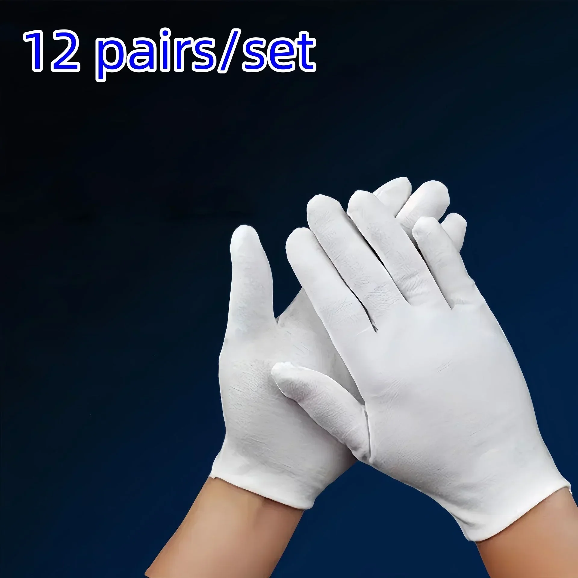 12 Pairs/set White Gloves Labor Protection Equipment Etiquette Anti Slip Pure Cotton Work Protection Worker Operation Protection
12 Pairs/set White Gloves Labor Protection Equipment Etiquette Anti Slip Pure Cotton Work Protection Worker Operation Protection