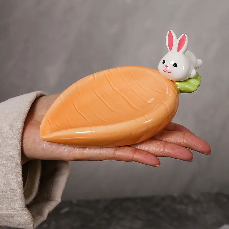 Rabbit Carrot Ceramic Cute Rabbit Soap Box Does Not Accumulate Water Bathroom Sink Soap Drain Storage
Rabbit Carrot Ceramic Cute Rabbit Soap Box Does Not Accumulate Water Bathroom Sink Soap Drain Storage