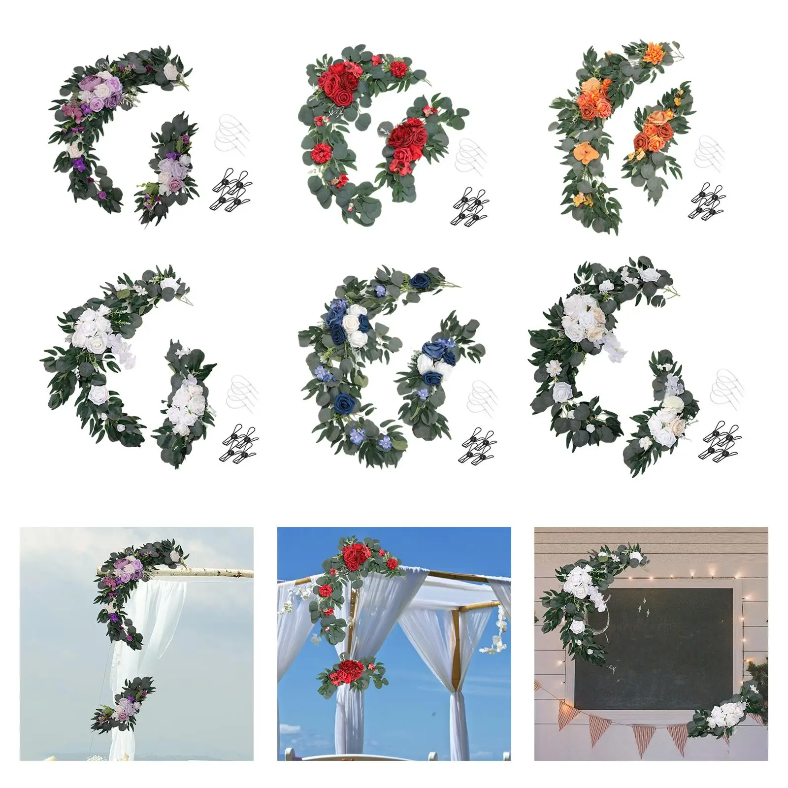 2Pcs Artificial Wedding Arch Flowers Wedding Reception Rustic for Ceremony Ornament
2Pcs Artificial Wedding Arch Flowers Wedding Reception Rustic for Ceremony Ornament