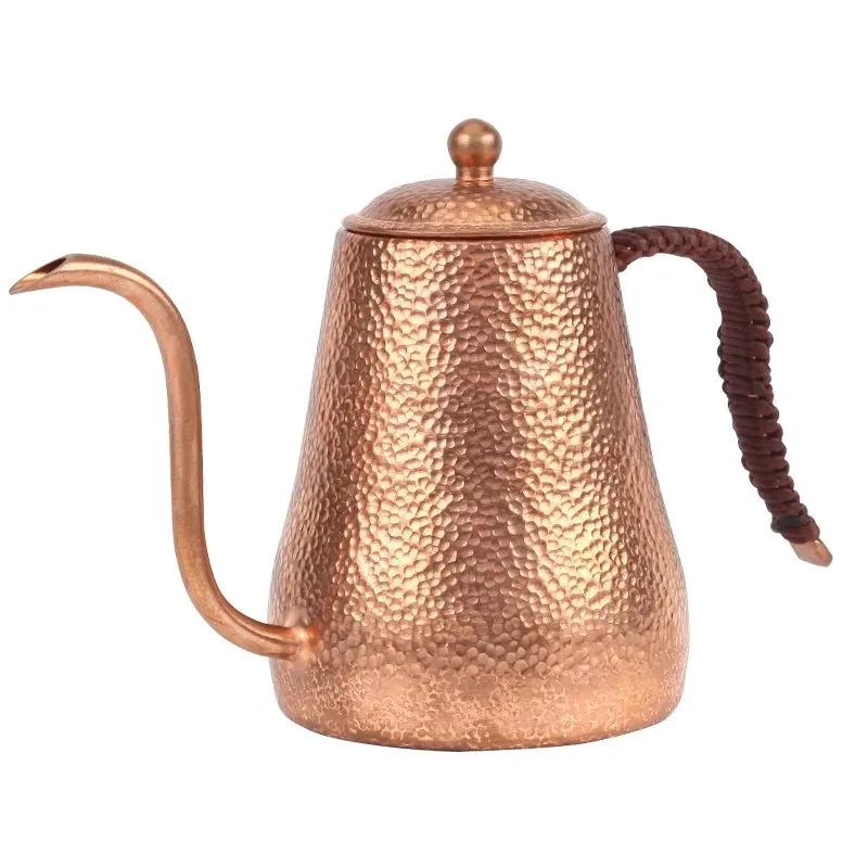 Pure Copper Coffee Pot with Handle, Teapot Kettle, Hammer Pattern Drinkware
Pure Copper Coffee Pot with Handle, Teapot Kettle, Hammer Pattern Drinkware