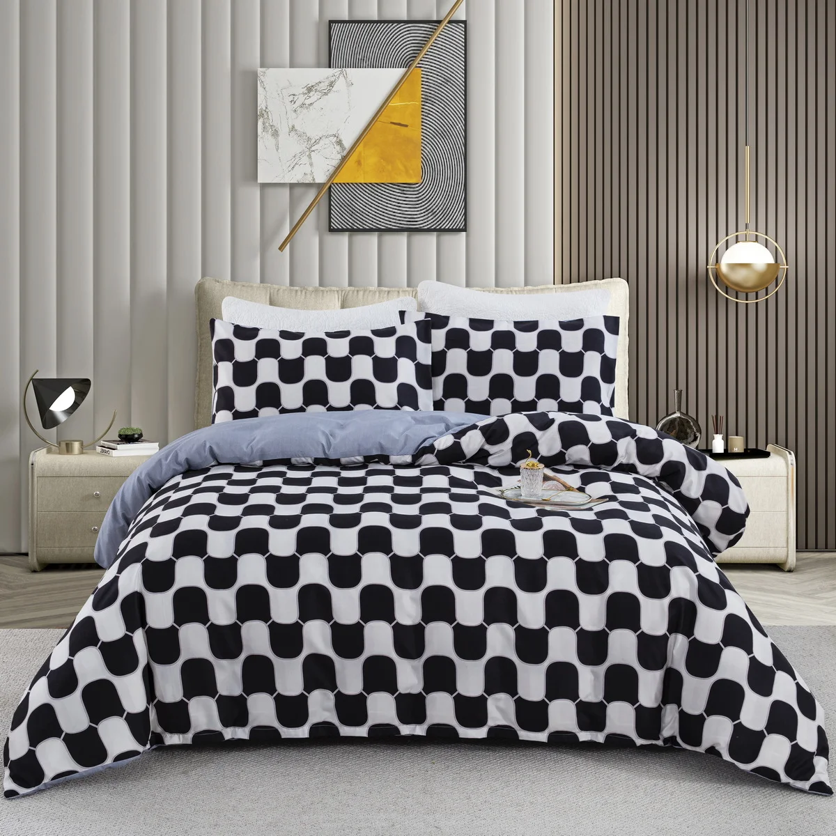 Пододеяльник в черную полоску Twin Full Queen King Size Абстрактный геометрический пододеяльник 3-х шт. Современный черный серый комплект постельного белья Мягкий
Пододеяльник в черную полоску Twin Full Queen King Size Абстрактный геометрический пододеяльник 3-х шт. Современный черный серый комплект постельного белья Мягкий