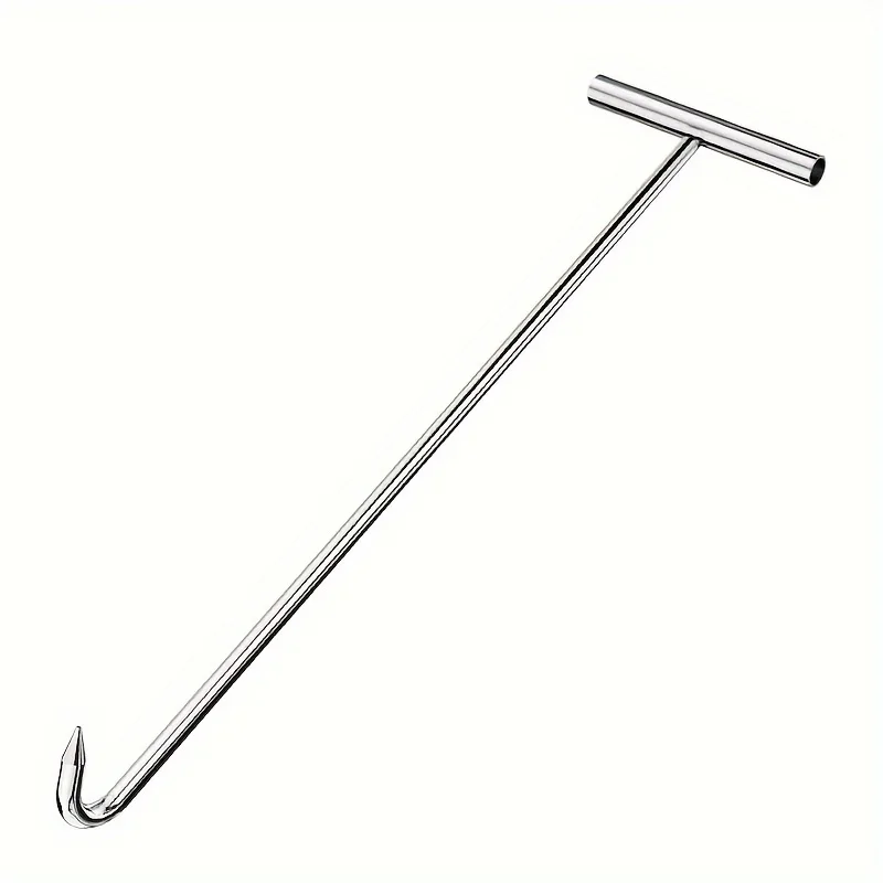 A metal extended T-shaped hook, 27.56 inches long, designed specifically for use in water tank covers, rolling shutter doors, an
A metal extended T-shaped hook, 27.56 inches long, designed specifically for use in water tank covers, rolling shutter doors, an