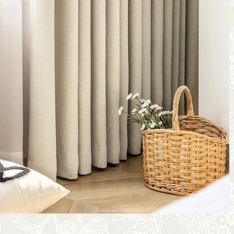 French Cream White Jacquard Thickened Chenille Blackout Curtains for Finished Product for Living Room Bedroom Villa
French Cream White Jacquard Thickened Chenille Blackout Curtains for Finished Product for Living Room Bedroom Villa