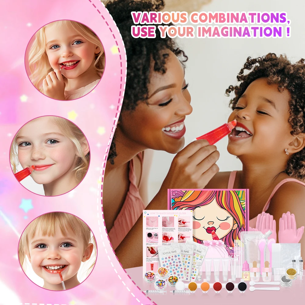 Lip Gloss Making Kit DIY Fun Lip Gloss Kit Moisturizing Lipgloss Base Handmade Lip Glaze Supplies Set Cosmetics for Kids Gifts
Lip Gloss Making Kit DIY Fun Lip Gloss Kit Moisturizing Lipgloss Base Handmade Lip Glaze Supplies Set Cosmetics for Kids Gifts