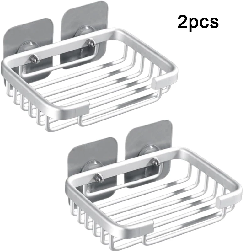 2 Pcs Stainless Steel Soap Holder Adhesive Mount for Bathroom and Kitchen, Multi-Purpose Shower Wall Shelf
2 Pcs Stainless Steel Soap Holder Adhesive Mount for Bathroom and Kitchen, Multi-Purpose Shower Wall Shelf