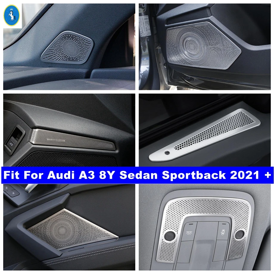 Silver Interior Accessories Reading Lights Door Handle Speaker Pillar A Air Cover Trim For Audi A3 8Y Sedan Sportback 2021 2022
Silver Interior Accessories Reading Lights Door Handle Speaker Pillar A Air Cover Trim For Audi A3 8Y Sedan Sportback 2021 2022