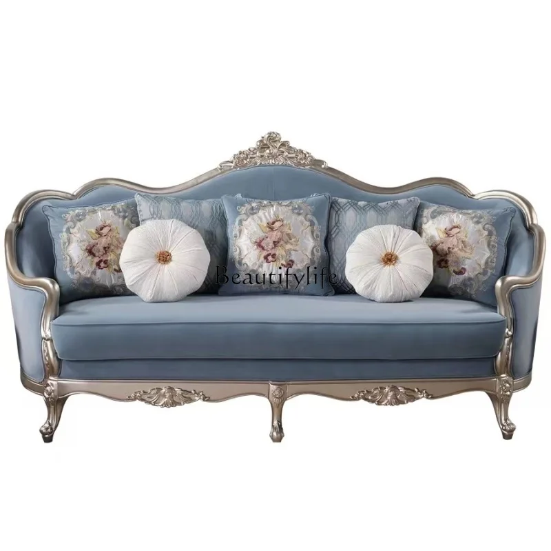 French light luxury cream style living room 123 combination European retro fabric sofa
French light luxury cream style living room 123 combination European retro fabric sofa