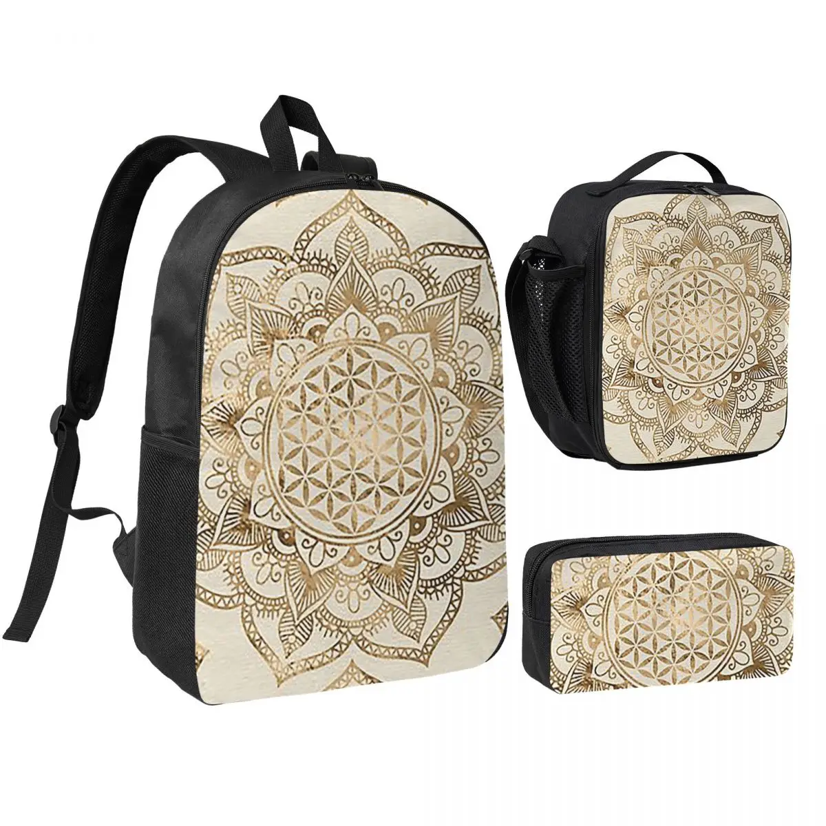 Flower Of Life In Lotus - Pastel Golds Backpack BookBag School Bag Laptop Shoulder Bags 3ps Insulated Lunch Bag Pencil Case
Flower Of Life In Lotus - Pastel Golds Backpack BookBag School Bag Laptop Shoulder Bags 3ps Insulated Lunch Bag Pencil Case