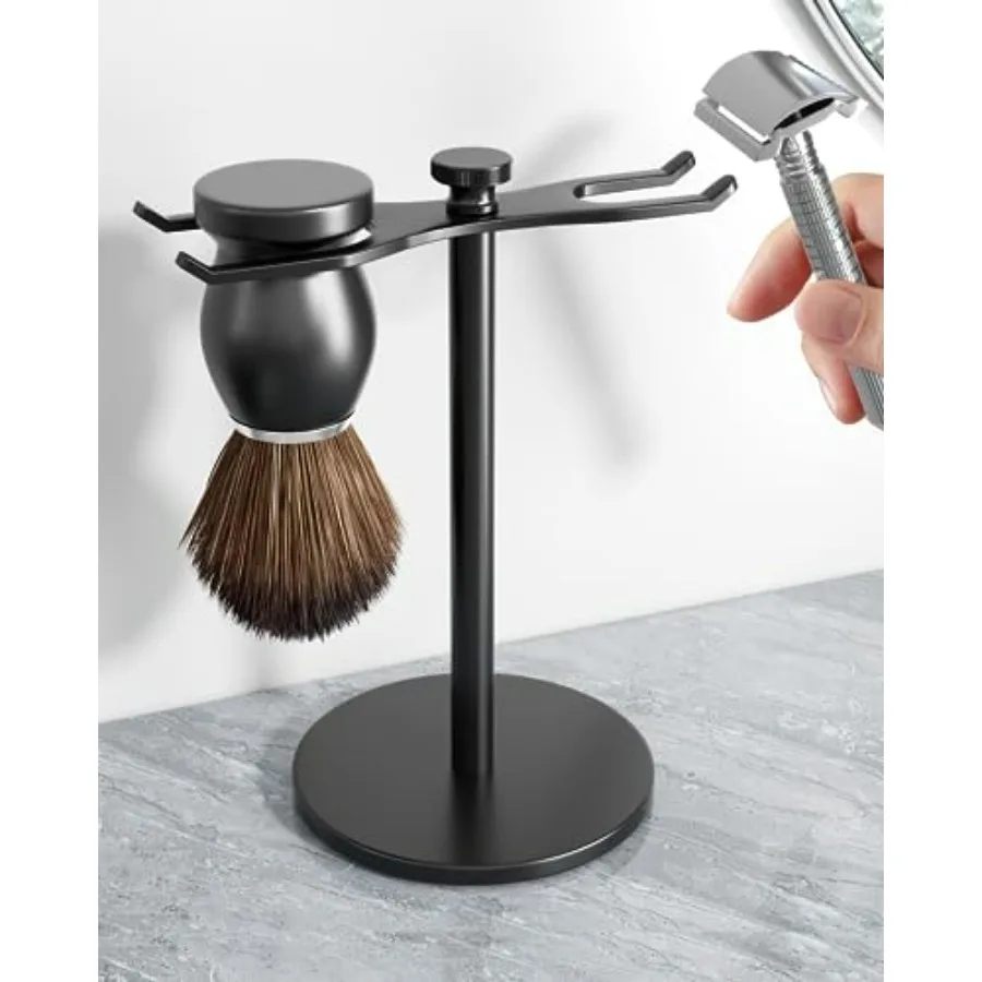 Safety Razor Stand With Brush Holder, Black Heavy Duty Metal Shaving Holder for Men, Extra Wide Openings, Fits Most Brushes and
Safety Razor Stand With Brush Holder, Black Heavy Duty Metal Shaving Holder for Men, Extra Wide Openings, Fits Most Brushes and